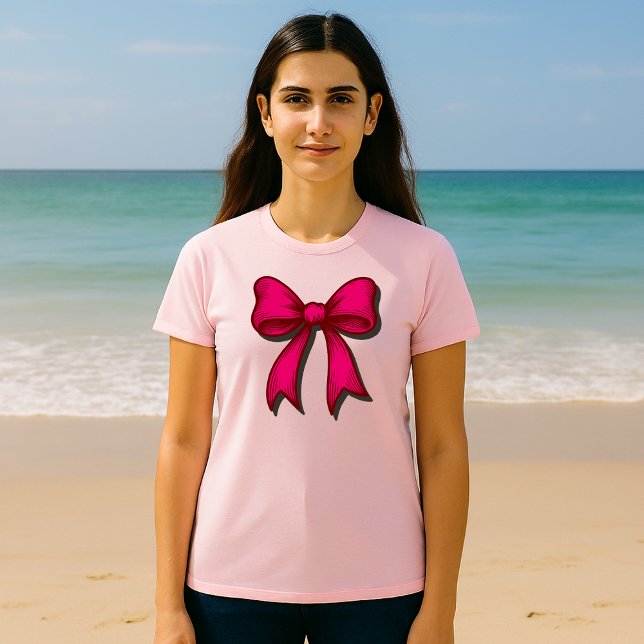 Coquette Bow Anpassbare Vorlage T-Shirt (Von Creator hochgeladen)