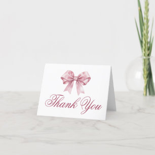 Coquette Bow Baby Dusche Danke Karte - elegant