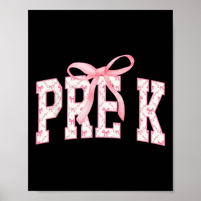Coquette Bow Back to School Happy Poster (Vorne)