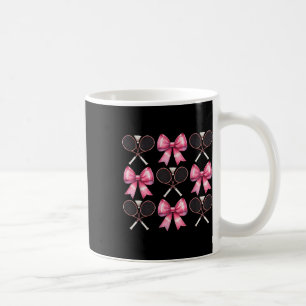 Coquette Bow Badminton Shuttle Racket Pink Ribbon Kaffeetasse