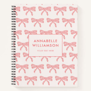 Coquette Bow Blush Pink Notizbuch