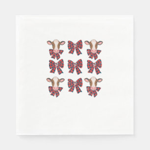 Coquette Bow Christmas Highland Kuh Santa Niedlich Serviette