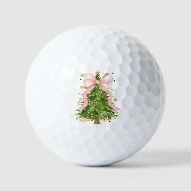 Coquette Bow Christmas Tree Holiday Giro Outfit W Golfball (Vorderseite)