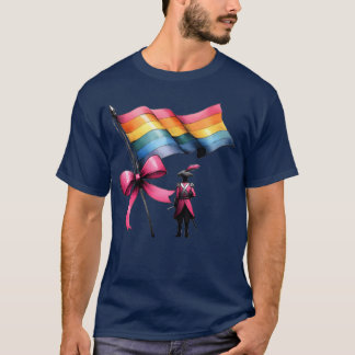 Coquette Bow Color Guard Marching Band Pink Ribbon T-Shirt