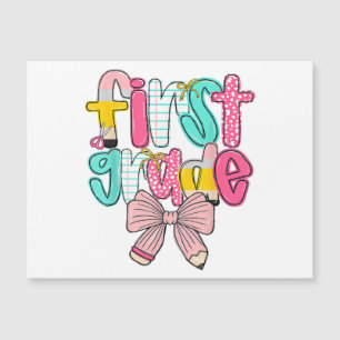 Coquette Bow der ersten Klasse zurück zur Schule Magnetkarte