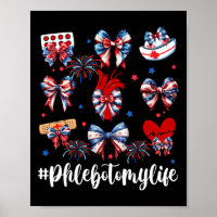 Coquette Bow Fireworks Phlebotomy Happy 4. Juli