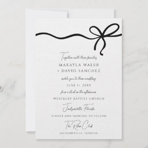 Coquette Bow Formal Wedding Einladung