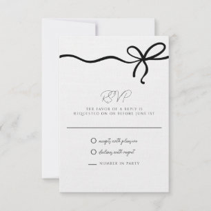Coquette Bow Formal Wedding RSVP