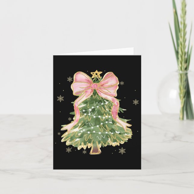 Coquette Bow Frohe Weihnachten Weihnachten Weihnac Karte (Vorderseite)