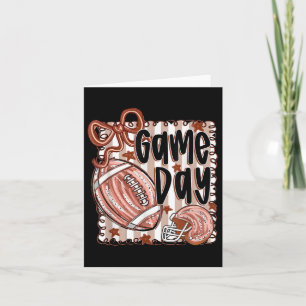 Coquette Bow Funny Girl Football Game Day Touchdo Karte