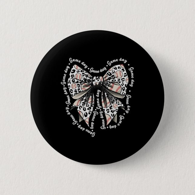Coquette Bow Game Day Sell Liebe Mama L Button (Vorderseite)