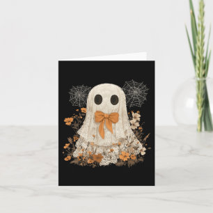 Coquette Bow Ghost Halloween Blume Ghost Spooky L Karte