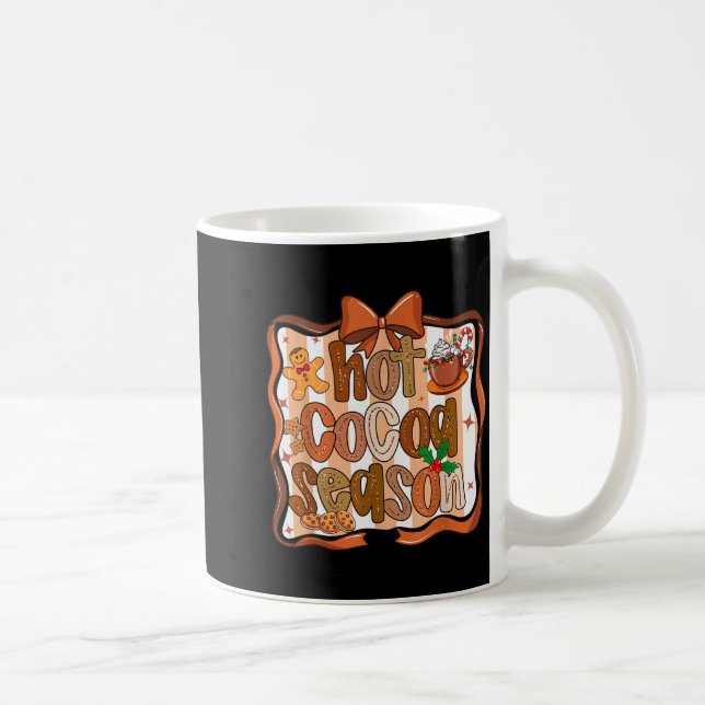 Coquette Bow Hot Cocoa Season Gingerbread Christma Kaffeetasse (Rechts)