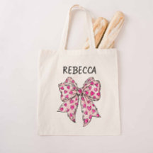 Coquette Bow Hot Pink Hearts
