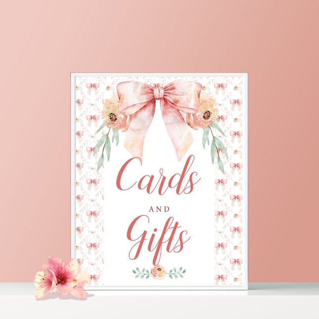 Coquette Bow Kinderduschkarten und Geschenkposter Poster (Von Creator hochgeladen)