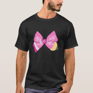 Coquette Bow Lehrer Leben der Frauen zurück in die T-Shirt