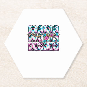 Coquette Bow Mama Cowhide Turquoise Cowgirl Wester Untersetzer