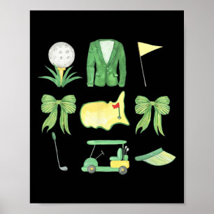 Coquette Bow Masters Golf Turnier Grafik für W Poster