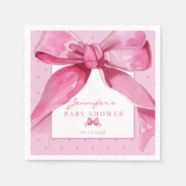 Coquette Bow | Pink Baby Girl Dusche Serviette
