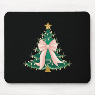 Coquette Bow Pink Weihnachtsbaum Bows Weihnachten Mousepad