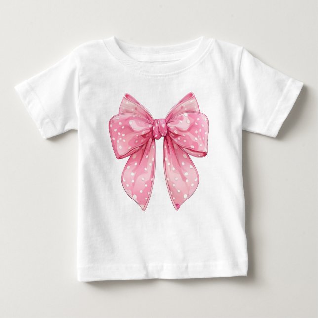 Coquette Bow Polka Dot Baby T-shirt (Vorderseite)