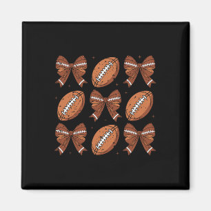 Coquette Bow Pumpkin American Footll Erntedank Magnet