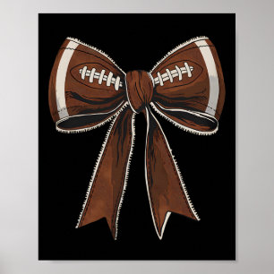 Coquette Bow Pumpkin American Footll Erntedank Poster