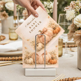 Coquette Bow Pumpkin Fall Baby Shower Serviette