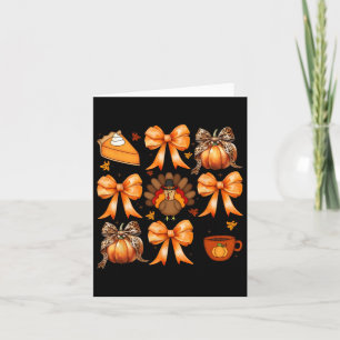 Coquette Bow Pumpkin Pie Türkei Erntedank Autum Karte