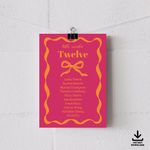Coquette Bow Retro Hochzeitskarten Einladung