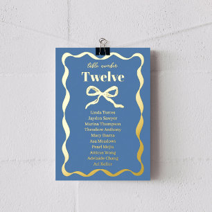 Coquette Bow Retro Hochzeitskartentafel Folieneinladung