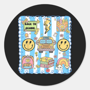 Coquette Bow School Bus Funny Back To School Lehre Runder Aufkleber