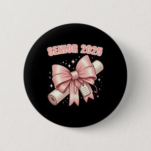 Coquette Bow Senior 2025 Abschluss Long Sleeve Button