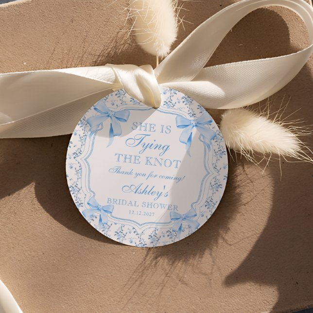 Coquette Bow Sie bindet das Brautparty des Knotens Geschenkanhänger (Von Creator hochgeladen)