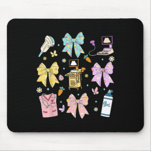 Coquette Bow Sonographin Osterfeier Ultrasound Tec Mousepad