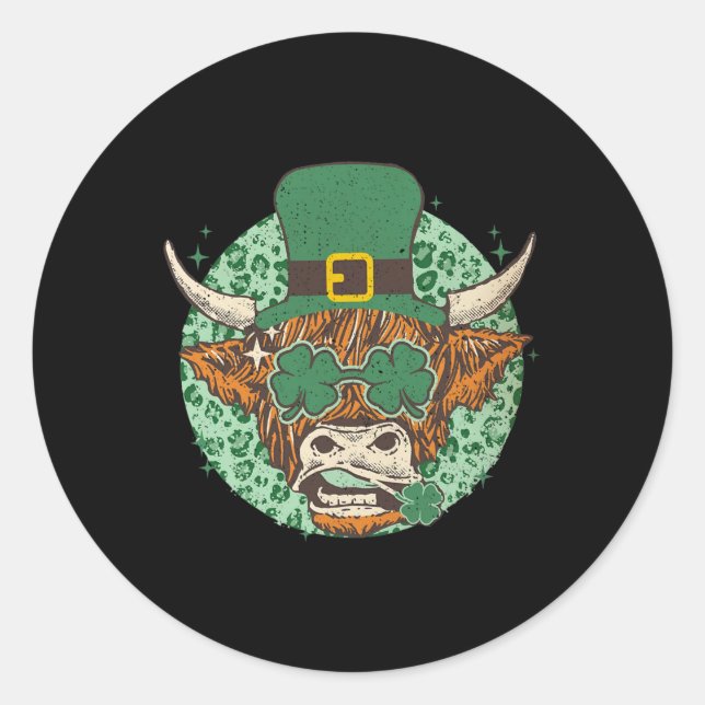 Coquette Bow St Patrick's Day Runder Aufkleber (Vorderseite)