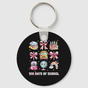 Coquette Bow Student Lehrer 100 Tage der Schule 8 Schlüsselanhänger