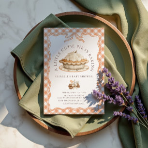 Coquette Bow Süsse Pie Fall Baby Dusche Einladung