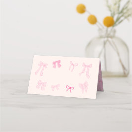Coquette Bow Thema Party Food Label Platzkarte