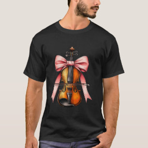 Coquette Bow Violine Girl Violinist Mama Mütter Ta T-Shirt