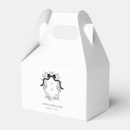 Coquette Bow Wappen Monogram Französische Namen Ho Geschenkschachtel