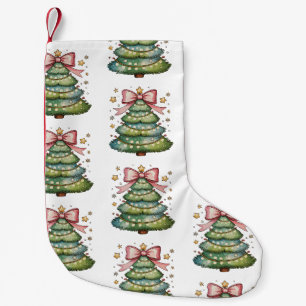 Coquette Bow Weihnachtsbaum Xmas Holiday Girl Kleiner Weihnachtsstrumpf