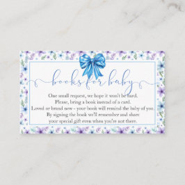 Coquette Bow Wildblumen Blue Book Request Card Begleitkarte