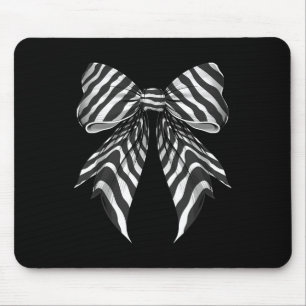 Coquette Bow Zebra Skin Muster Niedlich Halloween Mousepad