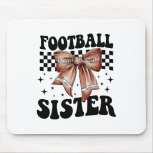 Coquette Bows American Footll Sister Game Day als Mousepad