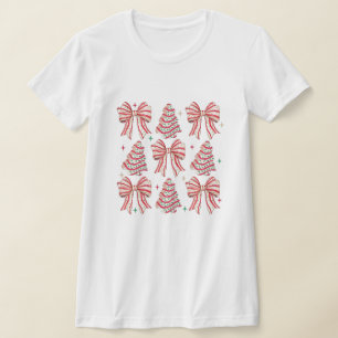 Coquette Bows Christmas Tshirt
