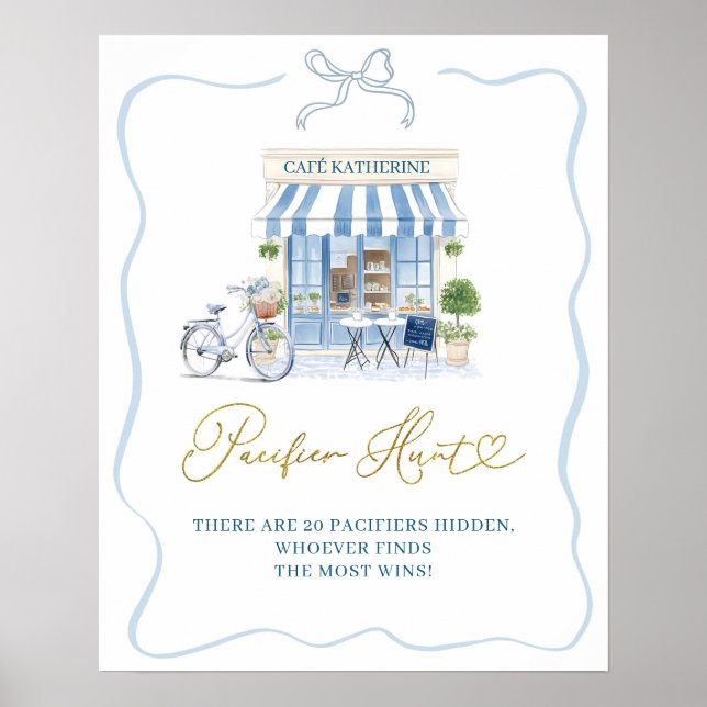 Coquette Café parisien Di Pacifier Hunt Poster (Devant)