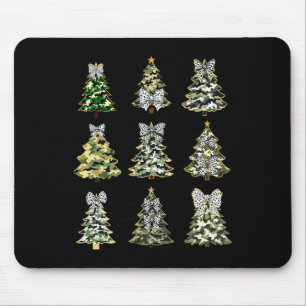 Coquette Camouflage Weihnachtsbaum Bow Camouflage Mousepad