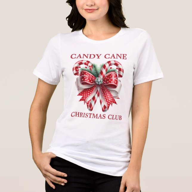 Coquette Candy Cane Tri-Blend Shirt (Vorderseite)