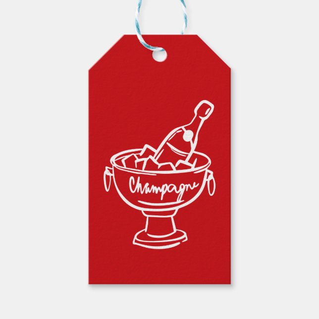 Coquette Champagne Geschenkanhänger (Vorderseite)